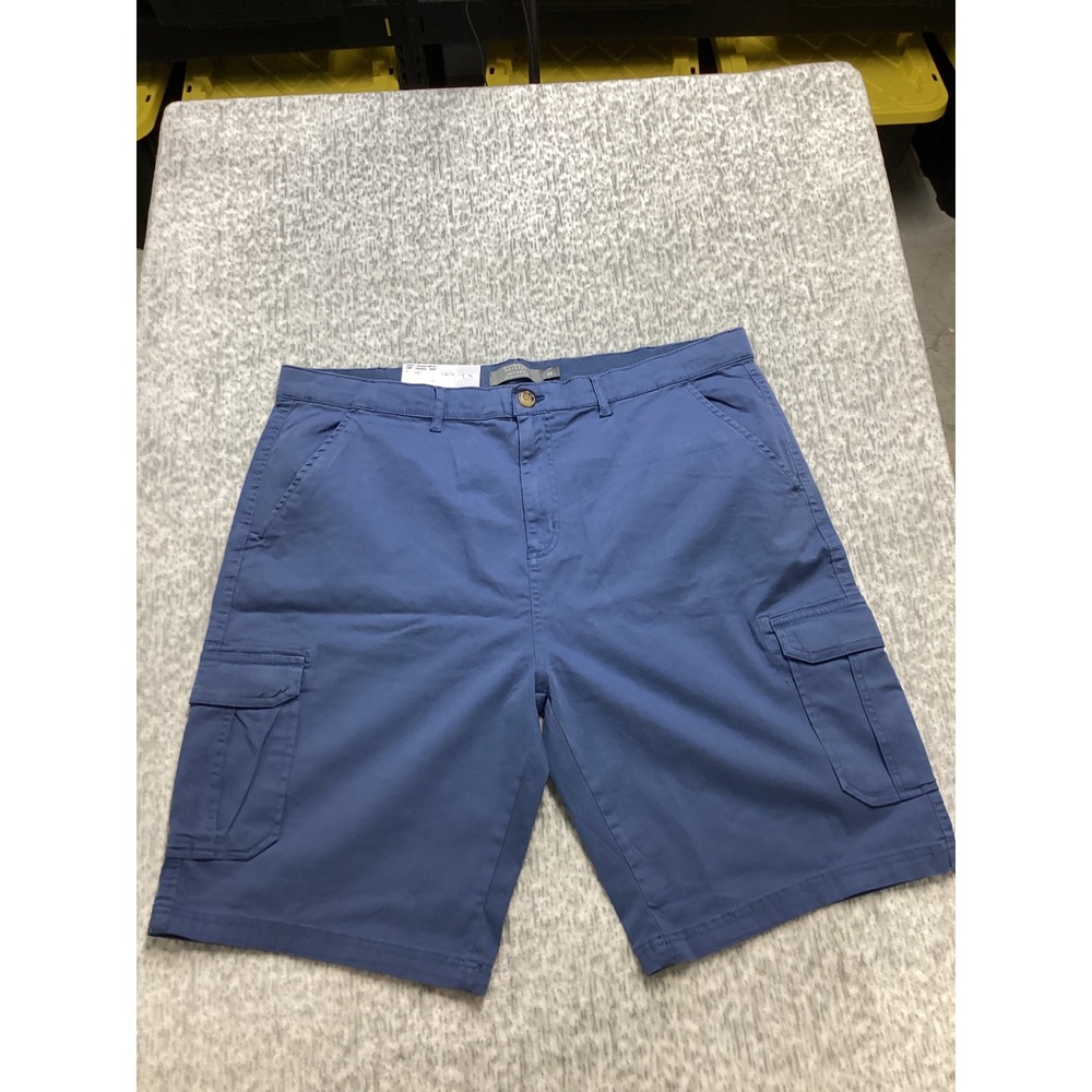 Berkley Jensen Mens‎ Cargo Shorts Moonlight Blue Relaxed Fit 42 274336
